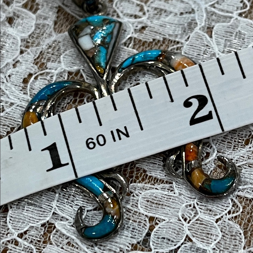 Spiny Oyster & 925 Sterling 24 Inch Chain Best of the Southwest - Picture 6 of 7